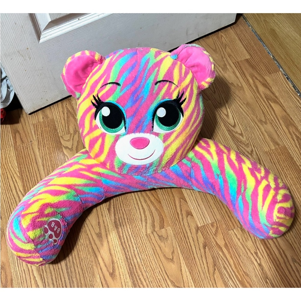 Rainbow Backrest Build-a-Bear,Zebra Tye Dye Print,Kids/ Adults Reading Pillow